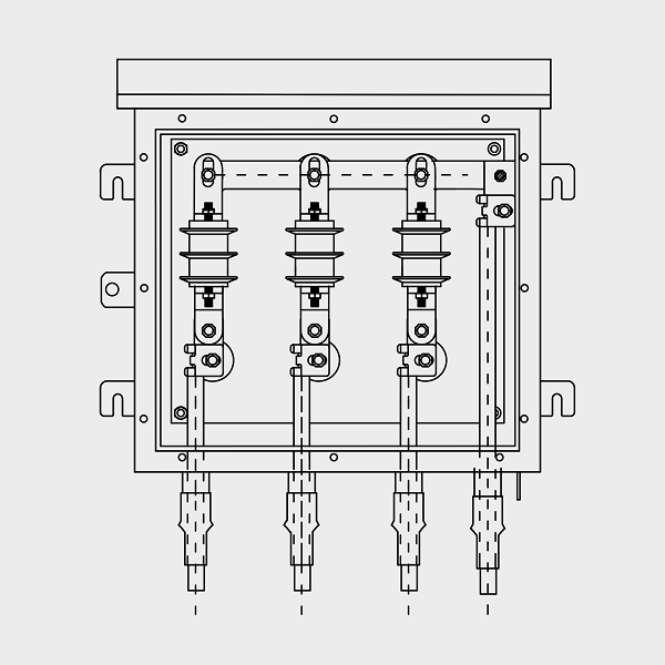 Three Phase Earthing Link Box with SVL for Single Cable electrical link box plan